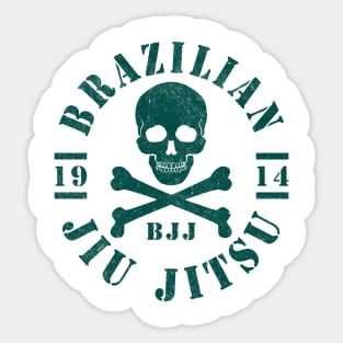 JIU JITSU - SKULL AND CROSSBONES Sticker